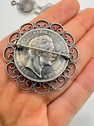 Spilla e bracciale monete tedesche