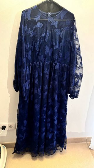2 Vestidos azul con mariposas