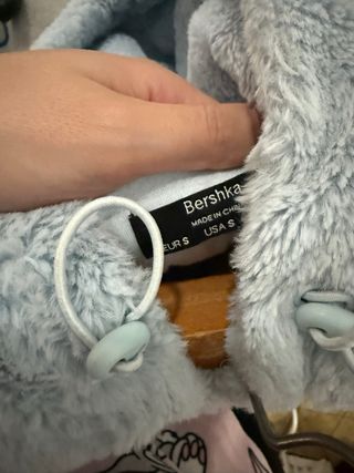 Sudadera pelo azul y blanco