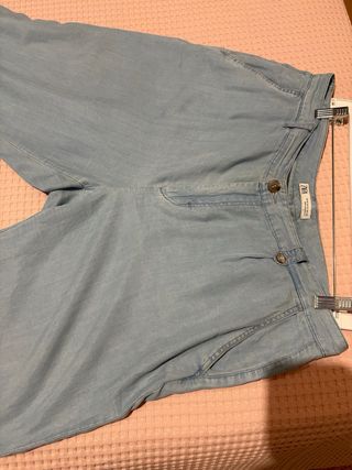 Pantalón fluido Zara azul