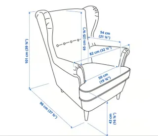 Sillón amarillo tipo orejero
