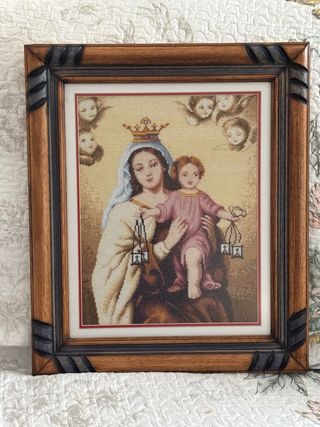 Bordado Virgen del Carmen Enmarcado
