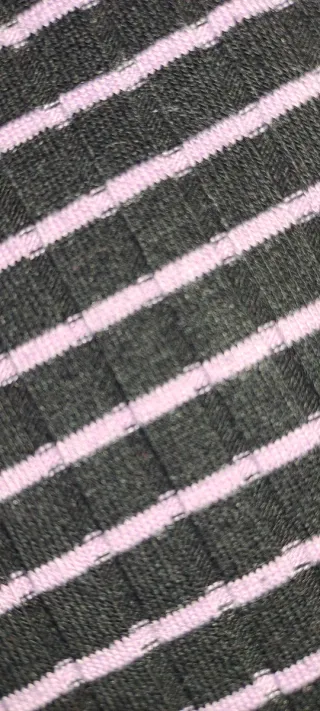 Vestido niña punto rayas rosa y negro talla 11/12