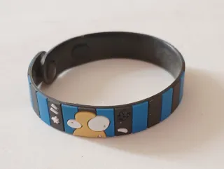 Braccialetto Silicone Nero Blu