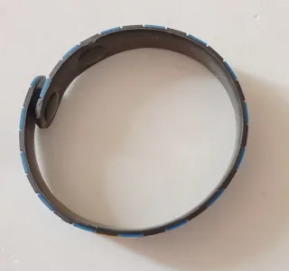 Braccialetto Silicone Nero Blu