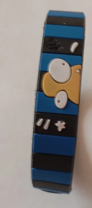 Braccialetto Silicone Nero Blu