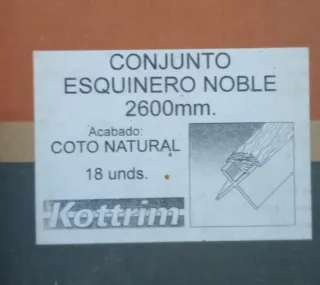 Perfil esquinero noble 2600mm coto natur
