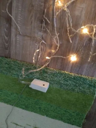 Cortina de luces LED doradas