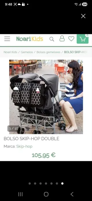 Bolso Skip Hop para carro gemelar