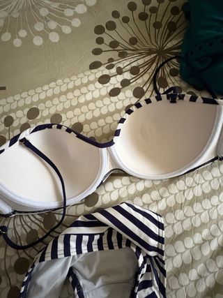 Bikini Dolores Cortés Rayas Azul/Blanco
