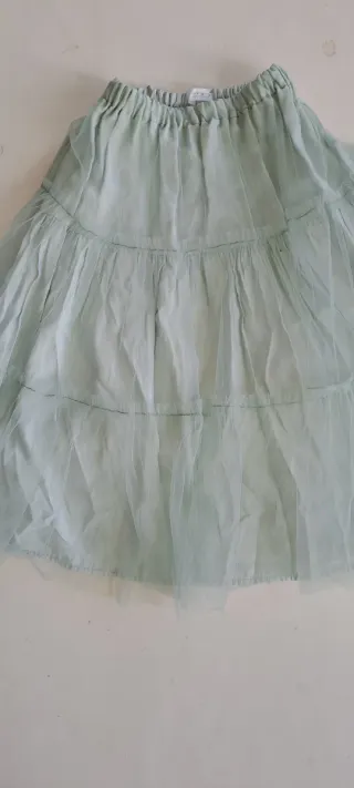 Falda ZARA tul aguamarina niña 11-12 años