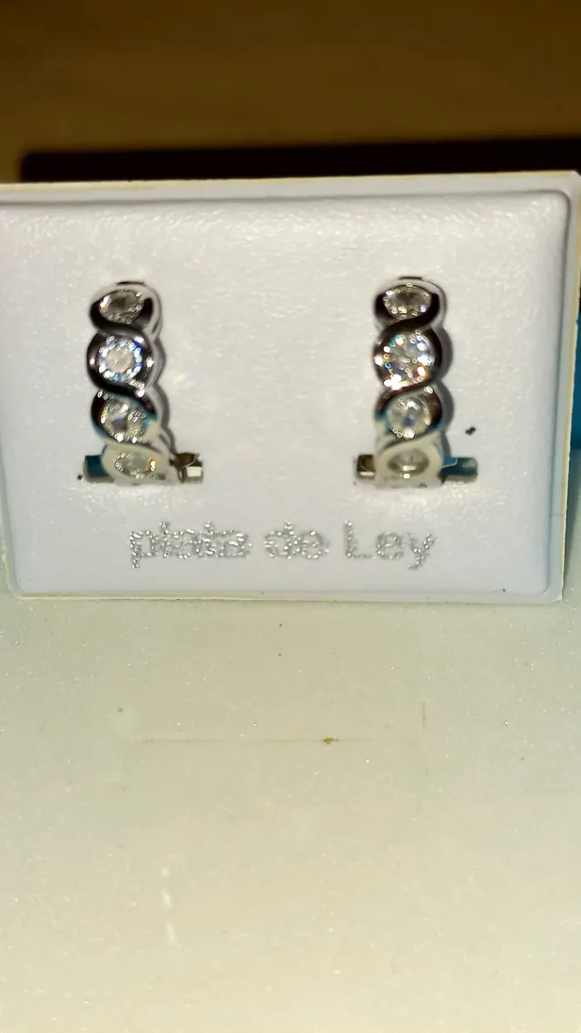 Pendientes Plata Ley Circonitas