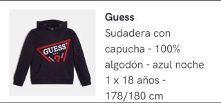 LOTE GUESS: 2 Sudaderas LOGO BORDADO y Pant. Nuevo