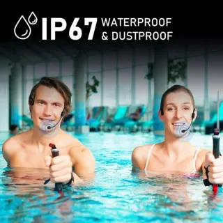 KIMAFUN 2 Micrófonos inalámbricos acuáticos