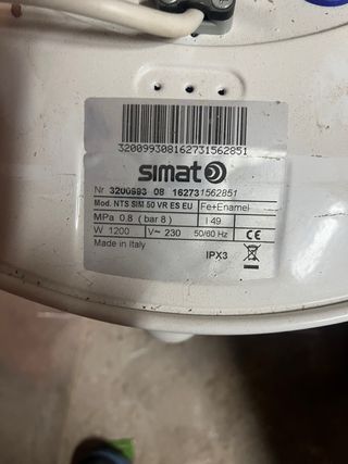 Calentador agua eléctrico 50L