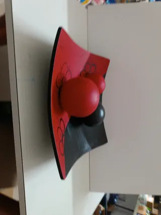 Centro de mesa madera rojo y negro
