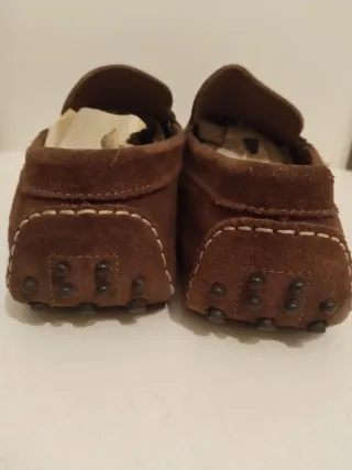 Mocasines de ante hombre marrones