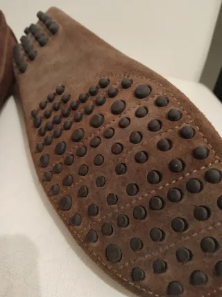 Mocasines de ante hombre marrones