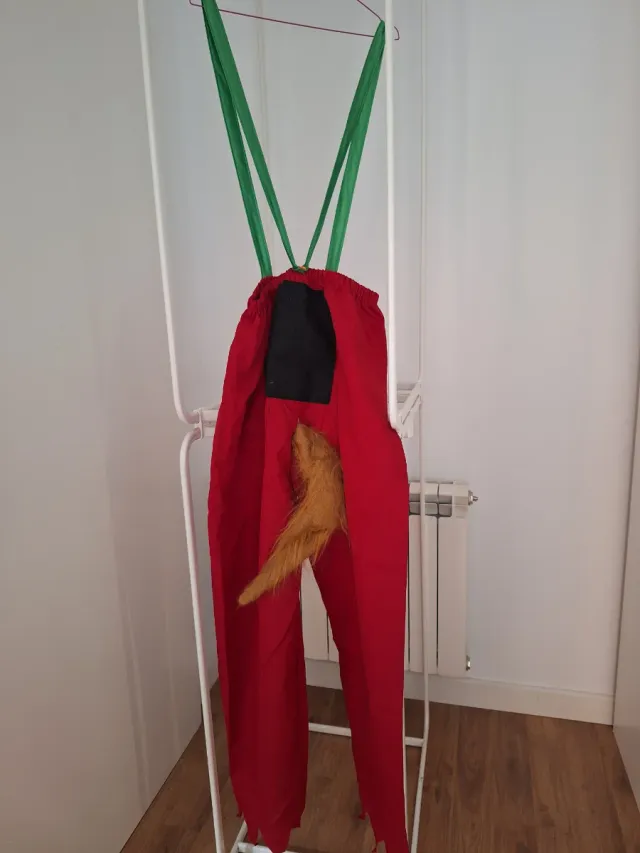 Disfraz Lobo Feroz Talla L-XL Marrón/Rojo