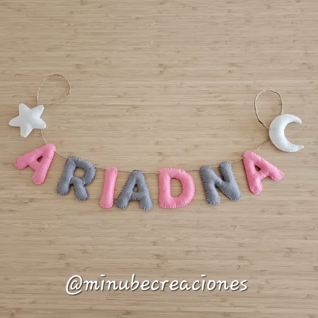 Guirnalda de fieltro letras rellenas