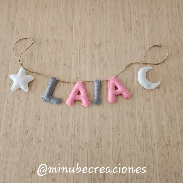 Guirnalda de fieltro letras rellenas