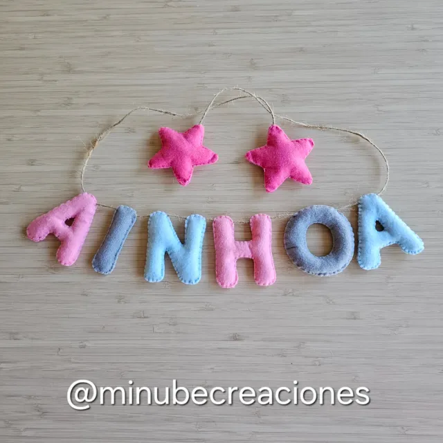 Guirnalda de fieltro letras rellenas
