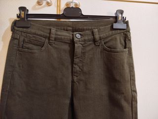 Jeans MM6 color verde oliva