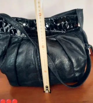 Borsa Natale Borella Vera Pelle Nera