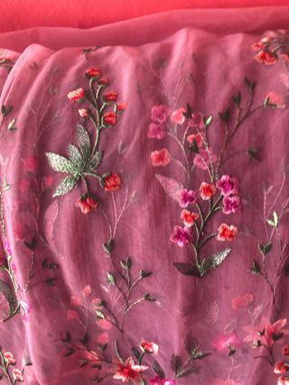 Tela bordada flores 2x1.50m