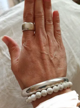 Pulsera + anillo plata