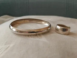 Pulsera + anillo plata