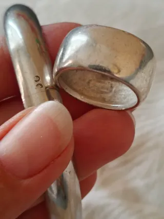 Pulsera + anillo plata