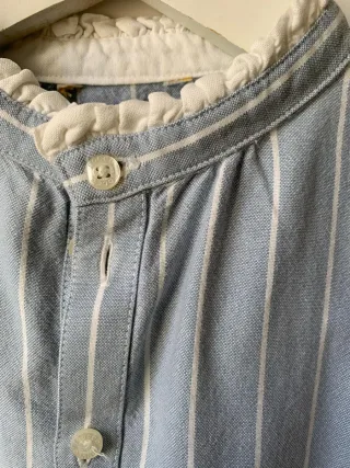 Camisa Gocco niña rayas celeste