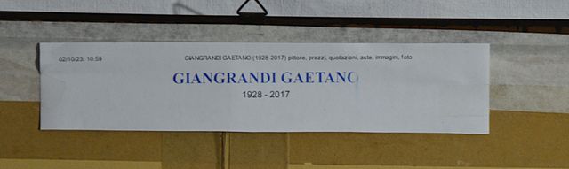 Gaetano Giangrandi – Litografia firmata e datata