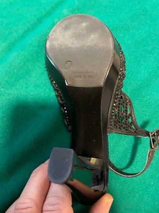 Sandali Made in Italy neri con strass