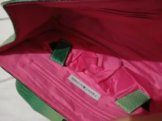 Borsa donna verde effetto pitone