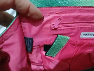 Borsa donna verde effetto pitone