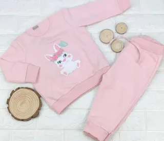 Chándal niña rosa con dibujo de conejo