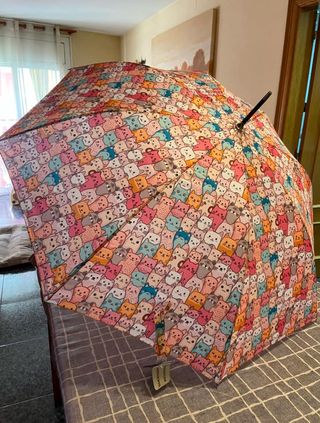 PARAGUAS GRANDE AUTOMATICO GATITOS (ADULTOS)