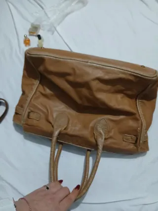 Borsa in pelle marrone