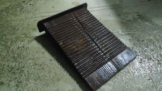 Antigua pila de lavar de madera