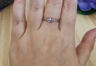Anillo Amatista Natural Ajustable Plata