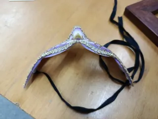 Maschera di Carnevale Viola e Dorato