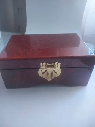 Joyero Madera Vintage Dorado