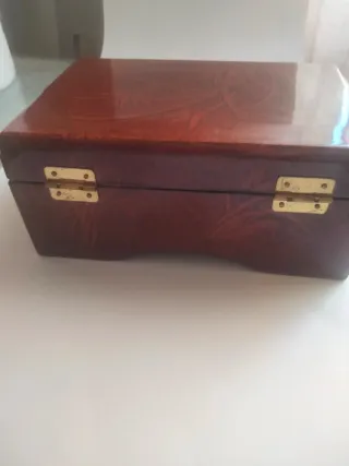 Joyero Madera Vintage Dorado