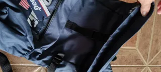 Mochila Primark Unisex Azul Gris Bolsillos