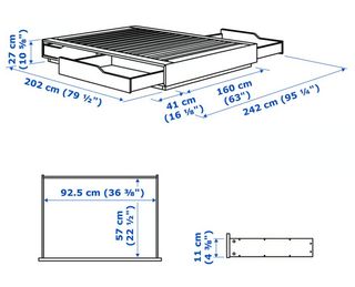 Cama Ikea Mandal 160x200cm. Muy buen estado.