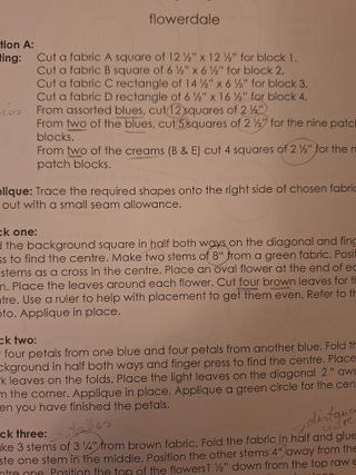 Patrón quilt patchwork Flowerdale de Gail Pan