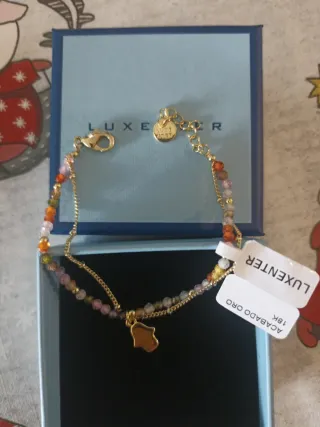 Pulsera Luxenter Hamsa Oro 18k Multicolor