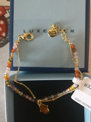 Pulsera Luxenter Hamsa Oro 18k Multicolor